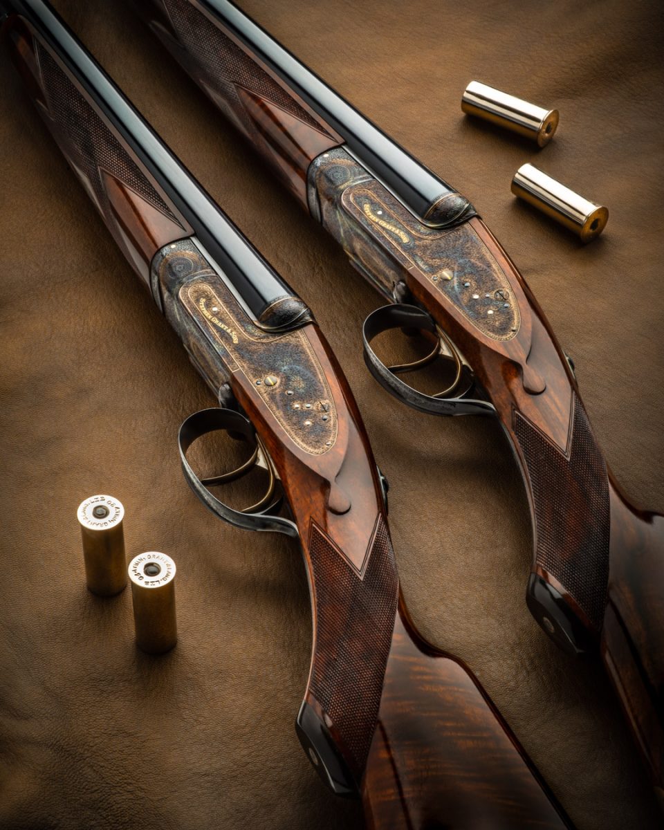 Beautiful ‘As New’ Pair Of Stephen Grant 20g Sidelever Shotguns