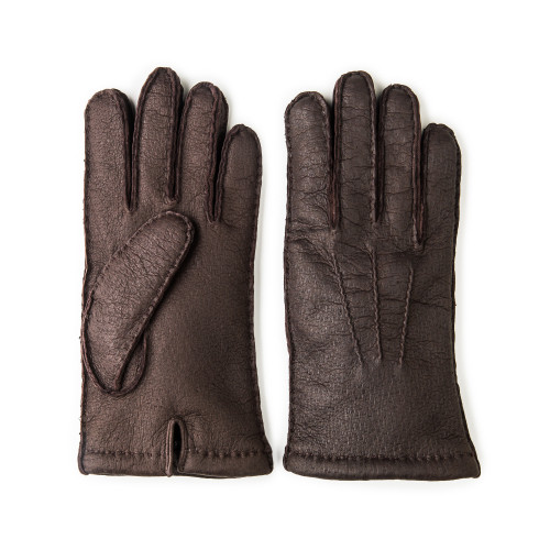 Westley Richards Men's Cashmere Lined Peccary Leather Gloves