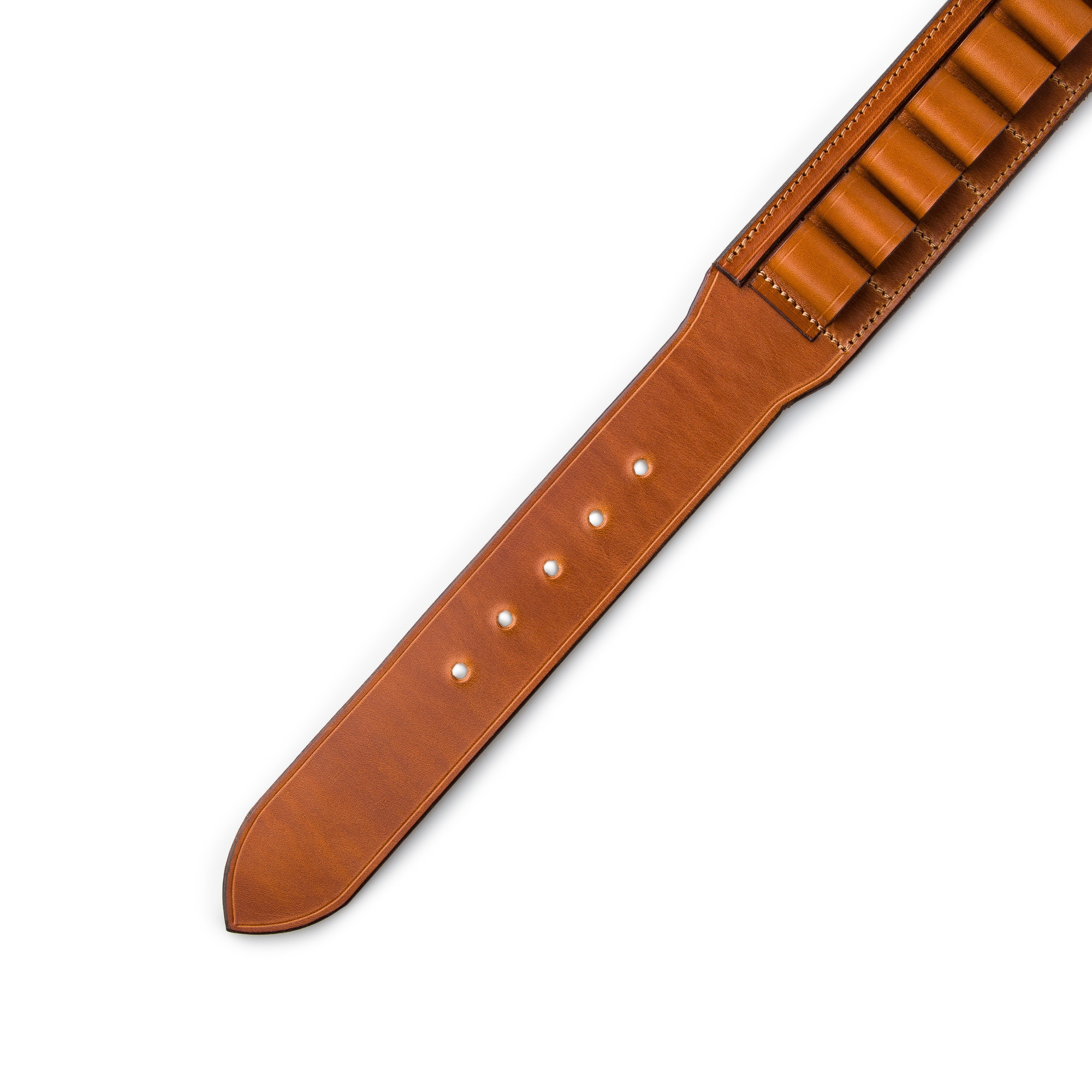 W.R.& Co. 20 Gauge Leather Cartridge Belt in Mid Tan
