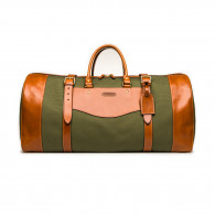 Sutherland Bag - Large - Hunter Green Canvas and Mid Tan