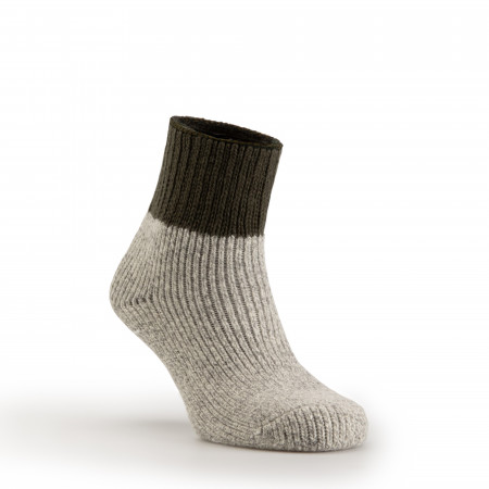 Rototo Retro Winter Room Socks in Olive & Grey