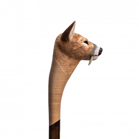 Hand Carved Chinese Water Deer Walking Stick