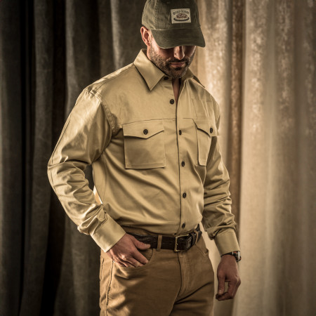Westley Richards Lightweight Expedition Shirt in Sand Stone