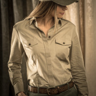 Ladies Safari Shirt in Stone