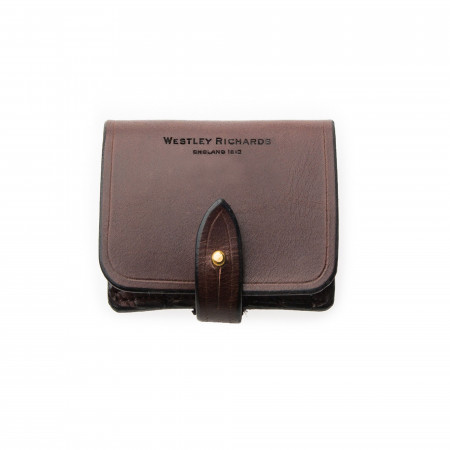 Westley Richards Small 5Rd Closed Ammunition Belt Wallet in Dark Tan